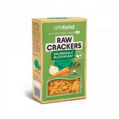 Raw Organic Sauerkraut Buckwheat Life Crackers