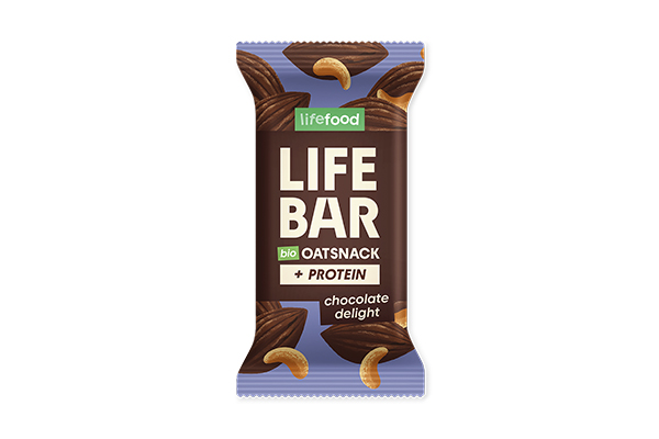 Organic LIFEBAR Oat Snack Protein Chocolate Delight
