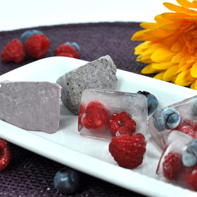 Fruity ice cream cubes