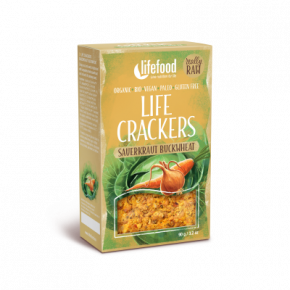 Raw Organic Sauerkraut Buckwheat Life Crackers