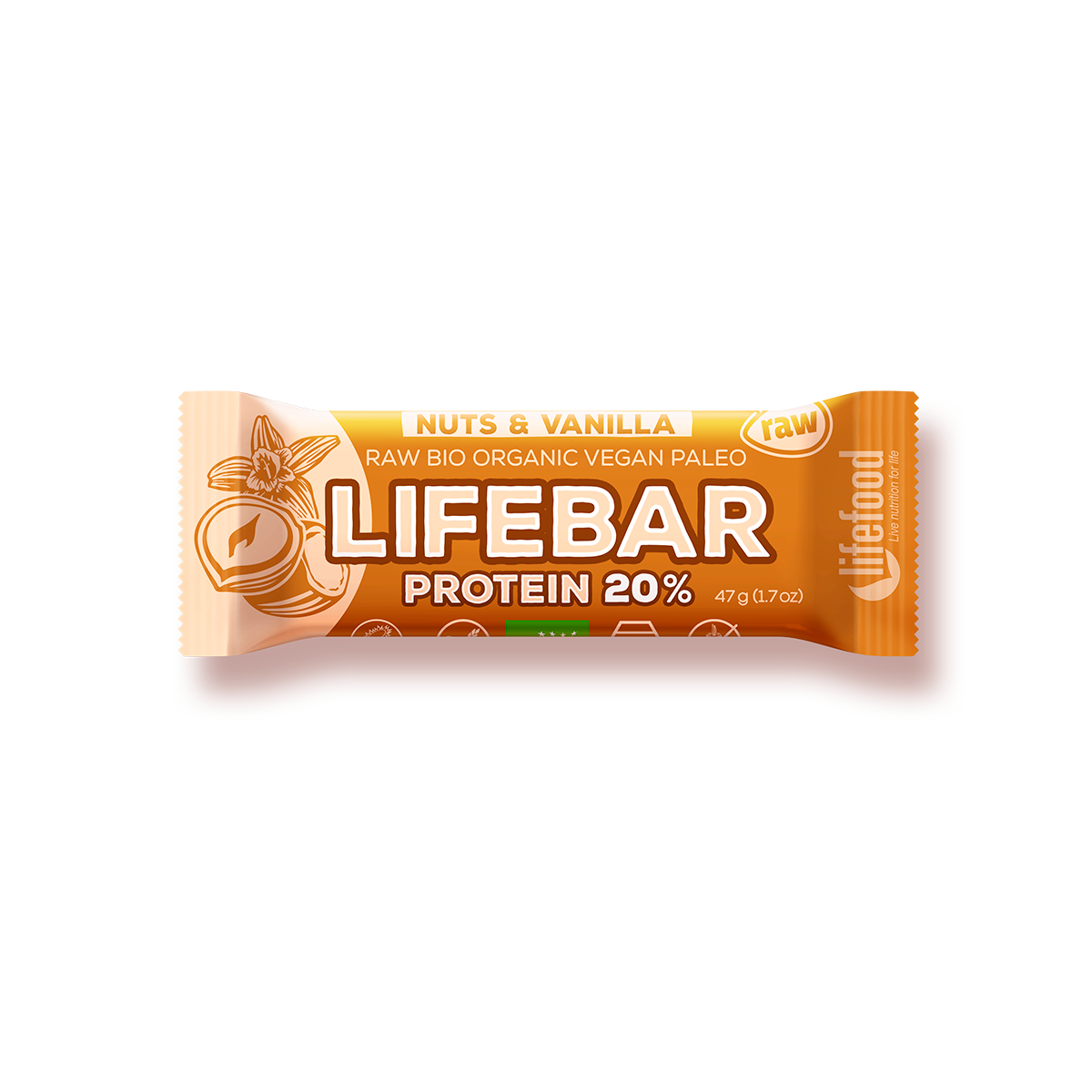 Lifebar Proteïnereep Nuts Vanilla RAW & BIO