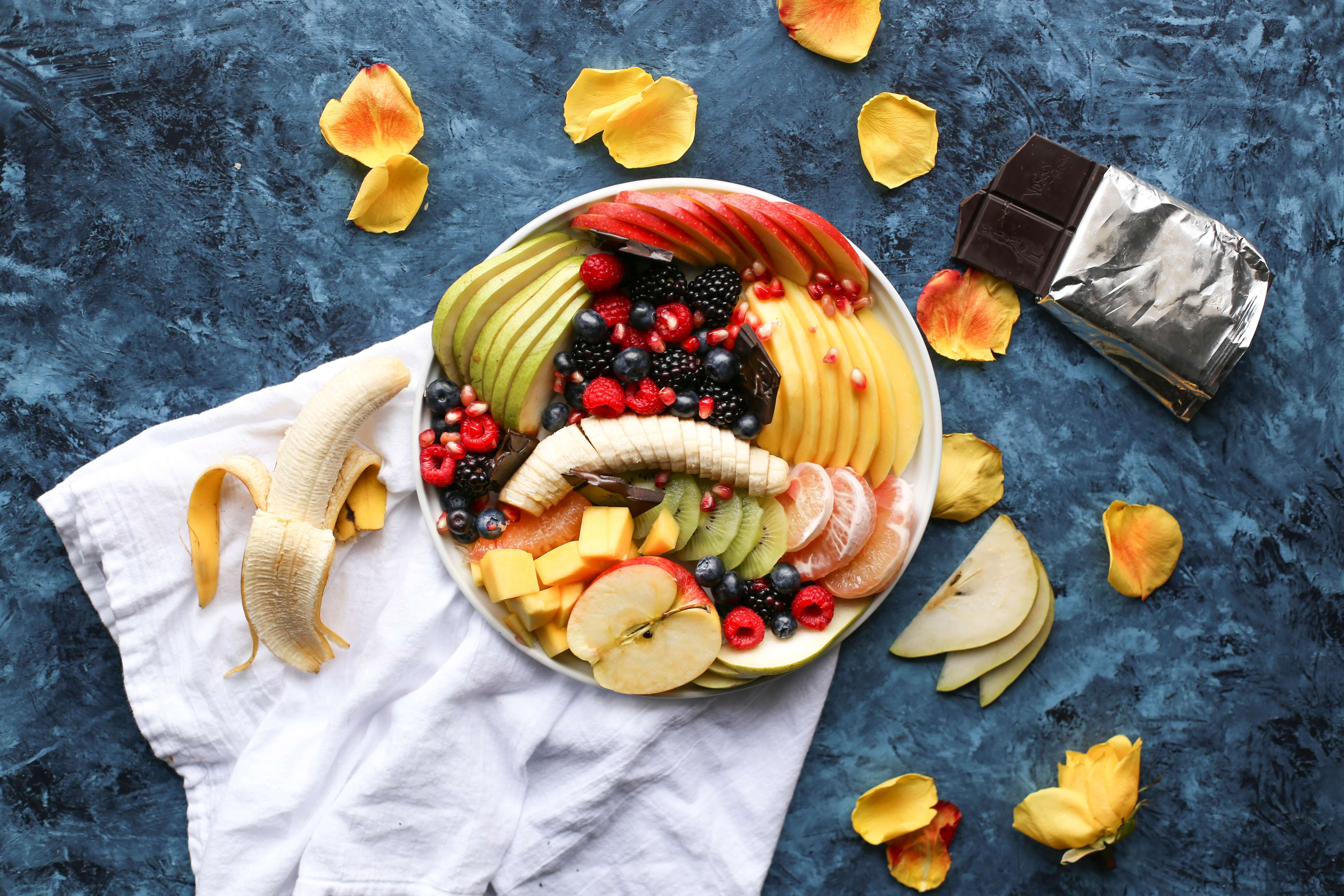 Plate with fruit