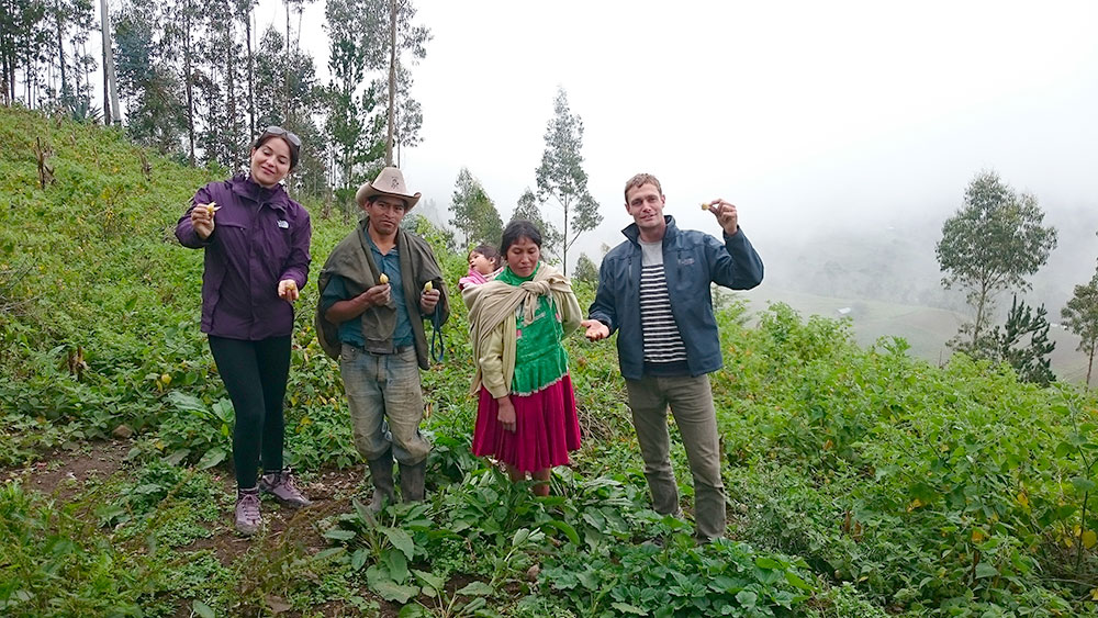 In Peru with farmers