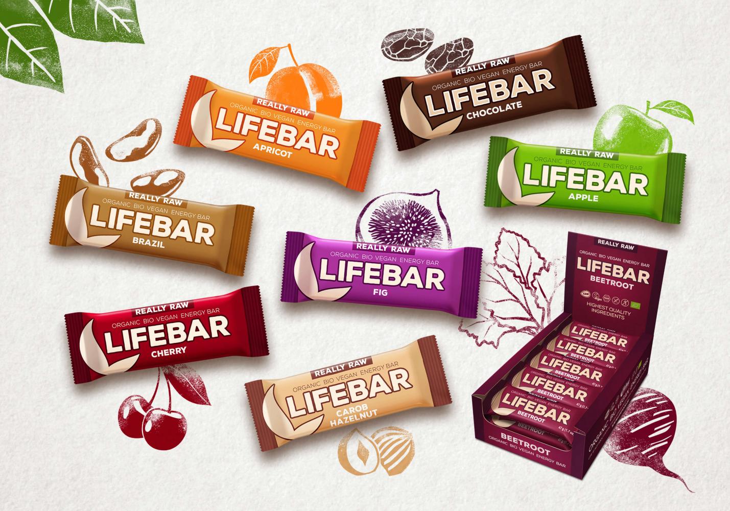Les LIFEBARS sont des barres énergétiques crues, 100% vegan, bio et sans gluten. Uniquement à base de fruits secs, sans sucre ajouté. 